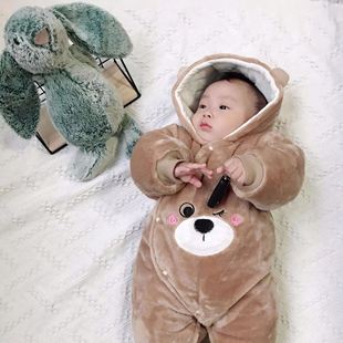 宝宝外出抱抱服冬季连体衣睡袋加厚保暖初新生婴儿儿衣服包被厚款