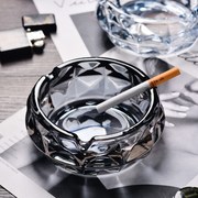 玻璃烟灰缸创意个性大号水晶烟缸，家用客厅办公室轻奢高档防飞灰