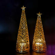 金属圣诞树烛台创意欧式风格浪漫婚庆圣诞节日简约蜡烛台烛杯