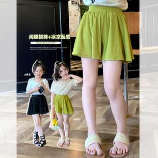 mini旦女童装短裙裤，夏季儿童糖果色系，显瘦高腰洋气短裙裤