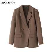 拉夏贝尔lachapelle秋季韩版气质西装外套女设计感休闲西服