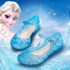 水晶鞋女儿童透明爱莎公主凉鞋夏2023女宝宝洞洞鞋女孩高跟舞蹈鞋