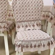 餐桌椅套桌布坐垫套装，台布茶几垫圆桌布，椅子垫欧式椅子套罩