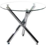 钢化玻璃大圆桌休闲圆形接待洽谈桌，休闲小户型家用喝茶餐桌椅组合