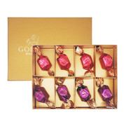godiva歌帝梵金喜立方巧克力礼盒，8颗装黑巧牛奶巧克力糖果礼盒