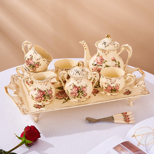 欧式咖啡杯套装英式下午茶具，高档精致红茶杯，奢华杯子茶壶轻奢杯具