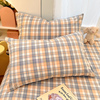 纯棉床笠单件全棉1.5米格子床单，床垫子保护套罩全包1u.2床罩三件