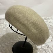 冬季甜美可爱纯色圆顶女士，保暖羊毛贝雷帽复古优雅文艺范蓓蕾(范蓓蕾)帽子