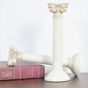创意欧式罗马柱橱窗软装饰品，客厅摆件摄影道具复古家居树脂摆设