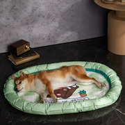 夏日狗窝狗狗专用冰垫雪纳瑞萨摩耶夏天狗床冰丝凉垫中小型犬睡垫