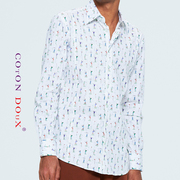 cotondoux法国品牌衬衫男款法式休闲原创高级感纯棉花，衬衣高尔夫