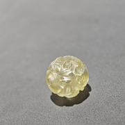 12mm天然黄水晶如意圆珠子，文玩配饰佛珠，手串配珠diy藏式小元素