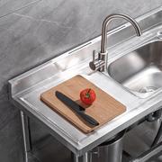 厨房不锈钢水槽台面一体，洗菜盆单槽带平台水池，家用台盆支架洗碗槽