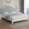 美式实木床现代简约1.35米单人床，小户型1.5米高箱储物欧式儿童床