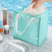果冻手提沙滩包pvc防水洗漱包，化妆品收纳包糖果色手提化妆包