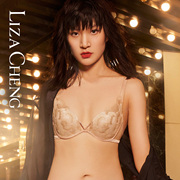 Liza Cheng 红韵系列法式内衣性感低胸文胸桑蚕丝厚杯小胸LB00102