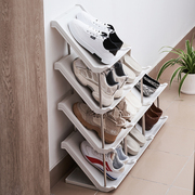 日本可叠加收纳鞋架门口整理鞋托家用塑料组合鞋架分层多层小鞋柜