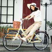 铝合金自行车女轻便款淑女式男士变速上班骑老q成年人普通代步单