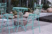 铁艺户外桌椅三件套休闲x折叠茶几乡村，做旧庭院露台花园