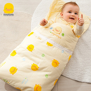 直降黄色小鸭新生儿超厚款抱被婴儿冬纯绵宝宝信封式睡袋两用