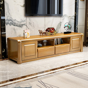 高档新中式全实木电视柜茶几组合现代简约橡木小户型客厅卧室北欧