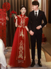 孕妇敬酒服女秋冬季红色新娘结婚新中式旗袍订婚礼服高级感秀禾服
