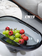 水果盘2021年艺术玻璃茶几，果盘家用托盘轻奢创意，摆件透明客厅
