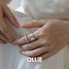ollie是只猫｜素圈戒指女s990纯银小众设计高级感自律食指戒指