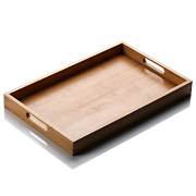 现代简约日式单层茶盘竹制小茶台极简风格家用长方形托盘简易茶具