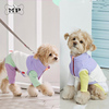 『Memory Pet』韩国宠物猫狗可牵引纯棉高领拉链拼色背心T恤