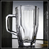 700ml超大号啤酒杯九角钻石把杯厚重玻璃杯创意扎啤杯 大容量水杯