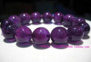 天然紫水晶手链乌拉圭天然紫晶，手链大直径大颗粒