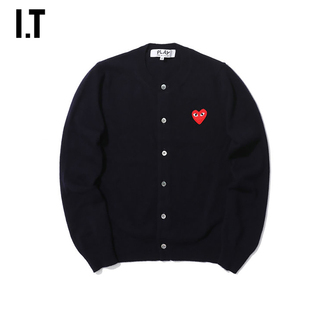 IT CDG PLAY COMME des GARCONS川久保玲女针织开衫红色爱心刺绣