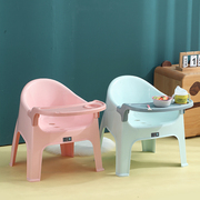 宝宝儿童塑料餐椅家用简约大号靠e背椅家用小孩多功能bb吃饭座椅