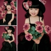 儿童摄影服装韩系女孩艺术照拍照服装影楼宝宝黑色吊带公主裙
