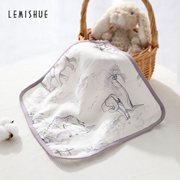 LEMISHUE乐咪鼠新生儿口水巾超软纱布婴儿小方巾夏季小宝宝洗脸巾