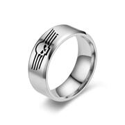 朋克哥特风骷髅头个性戒指，钛钢男士戒子，复古不锈钢指环欧美饰品