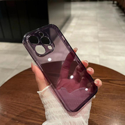 暗紫色透明高级感iphone14适用13promax苹果12手机，壳11女xr15plus硅胶，xs全包防摔14promax保护套简约防摔