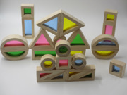 高端品牌英国获奖积木 亚克力彩虹积木超大创意积木 堆塔玩具