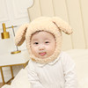 新生婴儿帽子冬季女宝宝护耳帽，可爱超萌加绒保暖男童婴幼儿套头帽