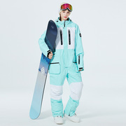 漂途连体滑雪服男女套装冬季户外防风防泼水保暖单板双板滑雪服