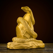 铜蛇摆件招财全铜十二生肖蛇摆件工艺品创意家居装饰