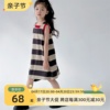 韩系童装24夏新女童休闲撞色条纹连衣裙拼接假两件潮范宽松无袖裙