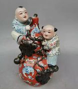 景德镇陶瓷雕塑瓷器手工，手绘人物福寿万代家居，饰品摆设高30厘米