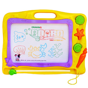 琪趣6688a儿童画板彩色磁性画板 儿童画画写字板宝宝玩具3岁