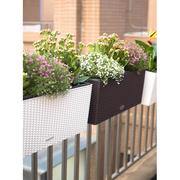 阳台布置露台花园装饰栏杆挂花盆带架子长方形花槽悬挂式围栏挂架