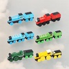 木质轨道小火车磁吸积木头玩具高登车厢兼容宜米木火车轨道车
