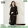 OSA欧莎黑色连衣裙套装女气质显瘦T恤马甲半身裙三件套2024年秋装