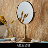 浴室a化妆镜折叠美容镜全铜仿古双面镜卫生间台式镜免打孔壁