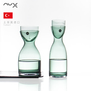 nude努德土耳其进口冷水壶水杯，套装玻璃凉水壶，人脸杯简约两件套